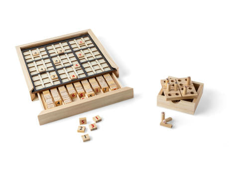 Mini-Sudoku-Set aus Kiefernholz Kenza