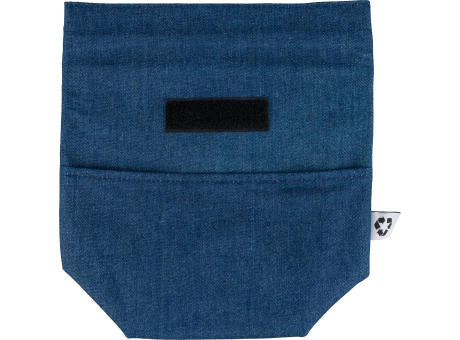 Recycelte Denim-Kühltasche mit Rollverschluss Mira