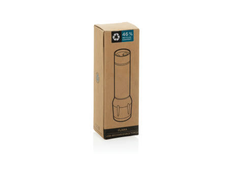 Flara USB-aufladbare Taschenlampe aus RCS recyceltem ABS