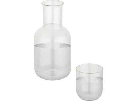 Amelie Set aus Glaskaraffe und Tasse, matt