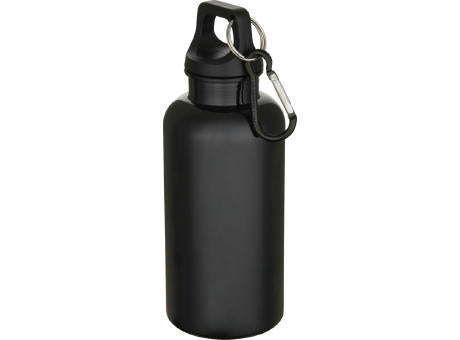 Oregon 400 ml einfarbige RS-zertifizierte Trinkflasche aus recyceltem Kunststoff mit Karabinerhaken