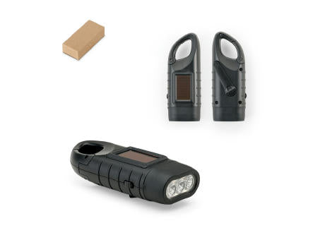 SOLARKY. Kompakte 0.5 W ABS-Taschenlampe mit 3 weißen LEDs mit 90 Lumen