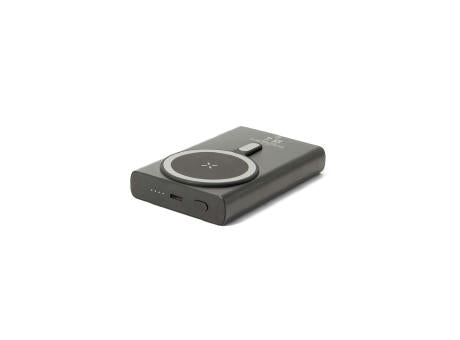 WRIGHT 10. Magnetische Powerbank mit Schnellladefunktion aus recyceltem Aluminium und recyceltem ABS, 10'000 mAh