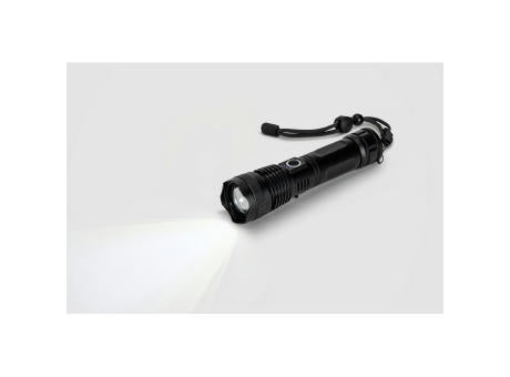YVIAN. Recycled aluminium rechargeable torch (100% rAL) 10 W