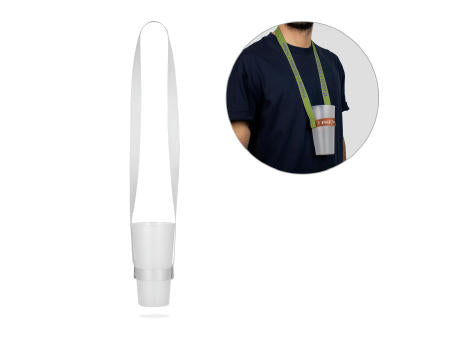 SHEFFIELD. SET Lanyard SUBLIMATION Long II (20 mm) Duo mit Sublimations-Lanyard-Becherhalter
