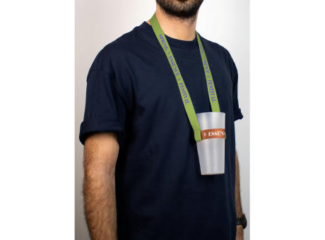 SHEFFIELD. SET Lanyard SUBLIMATION Long II (20 mm) Duo mit Sublimations-Lanyard-Becherhalter