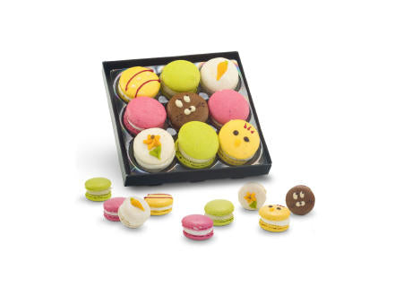 Geschenkartikel / Präsentartikel: Bunte Oster-Macarons, 90 g