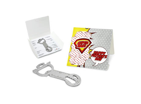 Geschenkartikel: ROMINOX® Key Tool Truck / LKW (22 Funktionen) im Motiv-Mäppchen Super Dad