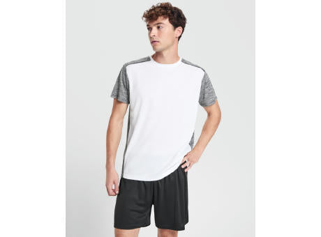 T-SHIRT ZOLDER S/S WHITE/HEATHER BLACK