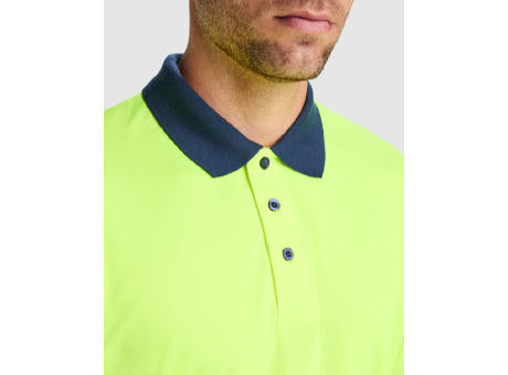 HOCHSICHTBARES POLOSHIRT VEGA S/S NAVY BLUE/FLUOR YELLOW