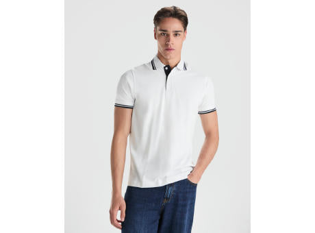 POLOSHIRT MONTREAL S/S WHITE/NAVY BLUE