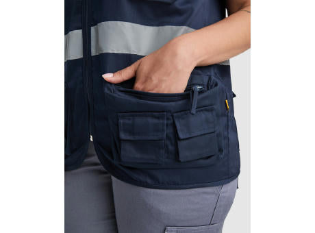HOCHSICHTBARE WESTE BETA S/S NAVY BLUE/FLUOR YELLOW
