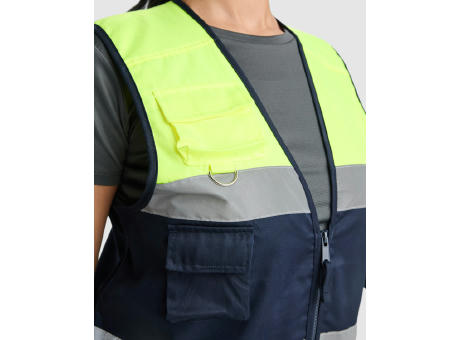 HOCHSICHTBARE WESTE BETA S/S NAVY BLUE/FLUOR YELLOW