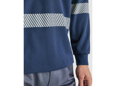 HOCHSICHTBARES LANGÄRMLIGES POLOSHIRT VEGA S/S NAVY BLUE/FLUOR YELLOW