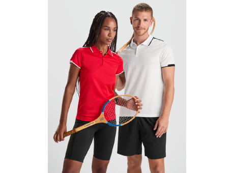 POLOSHIRT TAMIL S/S WHITE/BLACK