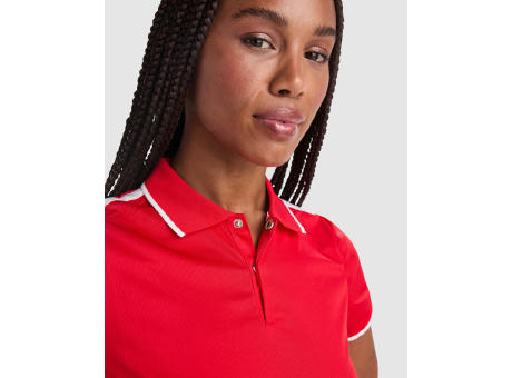 POLOSHIRT TAMIL WOMAN S/S WHITE/BLACK