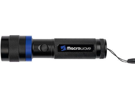 LED Leuchte "Security 3W schwarz/blau"