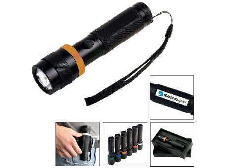 LED Leuchte "Security 3W schwarz/blau"
