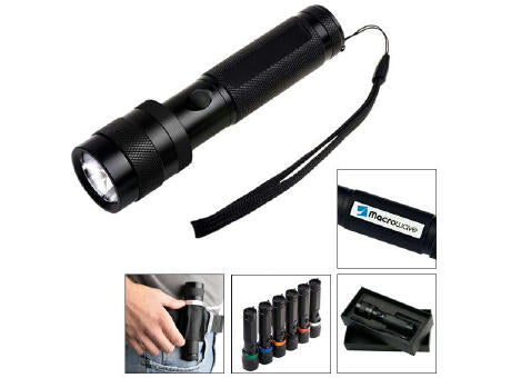 LED Leuchte "Security 3W schwarz/blau"