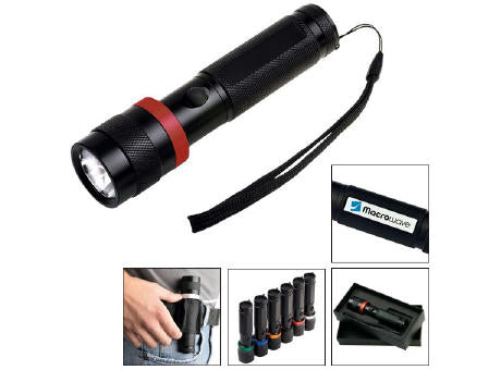 LED Leuchte "Security 3W schwarz/blau"