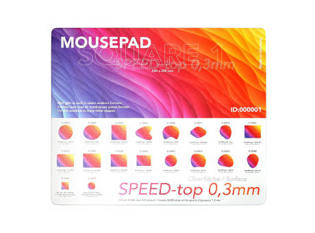 Mousepad QUADRO-pad, Form Square 1, 240 x 200 mm, 1,5 mm dick