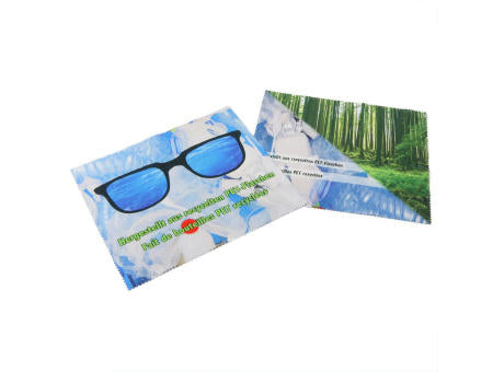 RPET Mikrofasertuch 250 g Fotodruck Format 15 x 18 cm Zickzack-Schnitt