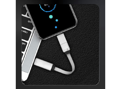 2 in 1 Alu Magnetisches Schlüsselanhänger Ladekabel