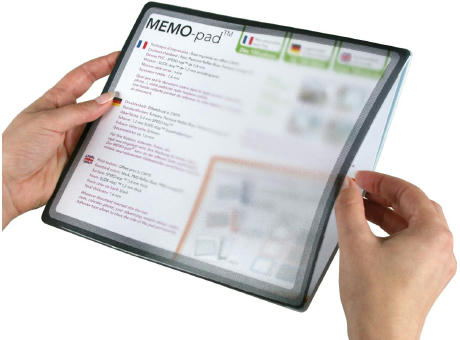Mousepad MEMO-pad  Standard Sprenkelrand schwarz, 240  x 200 mm