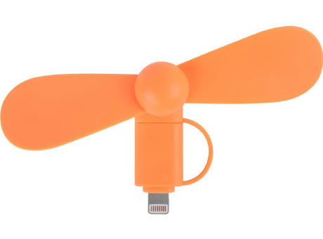 2 in 1 PROMO-Ventilator mit Lightning (Apple) und Type C USB  Anschluss