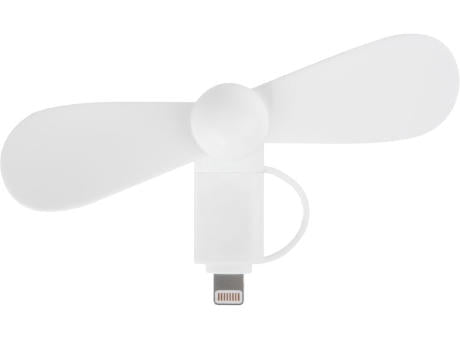 2 in 1 PROMO-Ventilator mit Lightning (Apple) und Type C USB  Anschluss