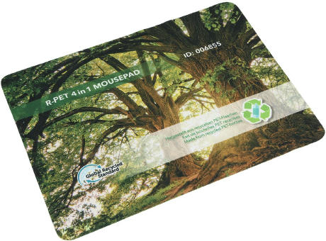 RPET 4 in 1  Mikrofaser Mousepad,  165 x 220 x 1 mm
