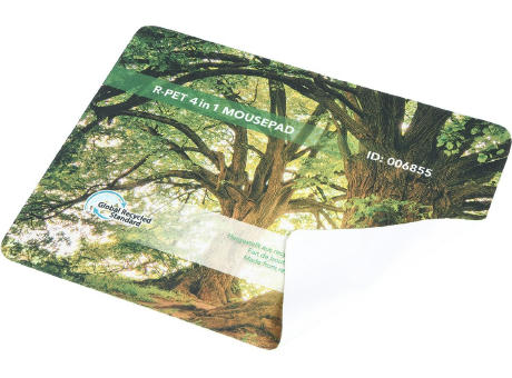 RPET 4 in 1  Mikrofaser Mousepad,  165 x 220 x 1 mm