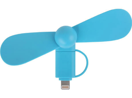 2 in 1 PROMO-Ventilator mit Lightning (Apple) und Type C USB  Anschluss