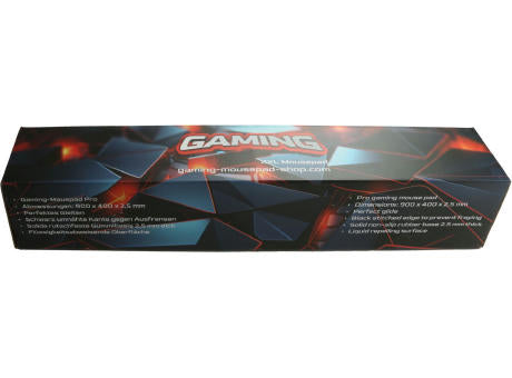 TEXTIL Gaming -pad 900 x 400 x 2,5 mm Rand weiss vernäht