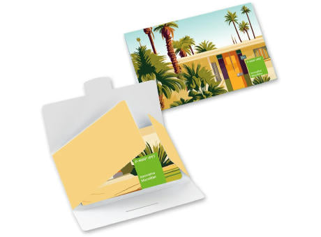 POLYCLEAN rPET Displaytuch 15x15 cm im Papieretui, All-Inclusive-Paket