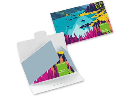 POLYCLEAN rPET Displaytuch 18x15 cm im Papieretui, All-Inclusive-Paket
