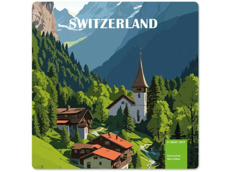 POLYCLEAN rPET Displaytuch 18x18 cm im Pergaminbeutel, All-Inclusive-Paket