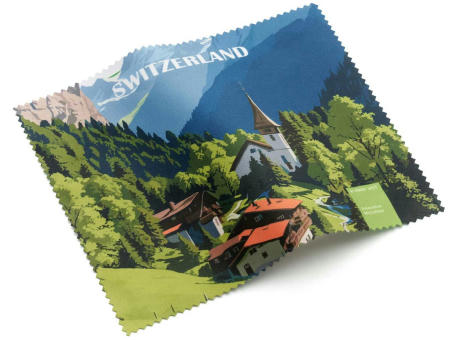 POLYCLEAN rPET Brillenputztuch 30x20 cm im Papieretui, All-Inclusive-Paket