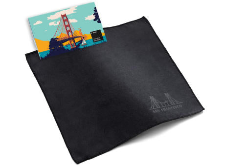 Microfaser-Prägetuch 20x20 cm im Papieretui, All-Inclusive-Paket