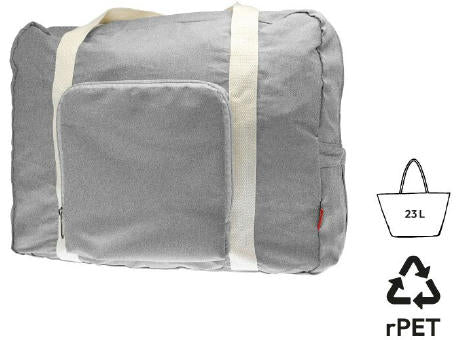Faltbare Reisetasche 'Tenerife', meliertes Grau RPET