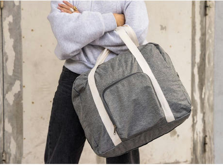 Faltbare Reisetasche 'Tenerife', meliertes Grau RPET
