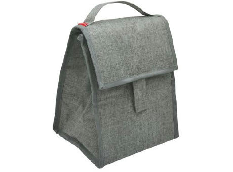 Isotherme & faltbare Bento-Lunchbag 'Fujisawa', aus RPET, grau meliert