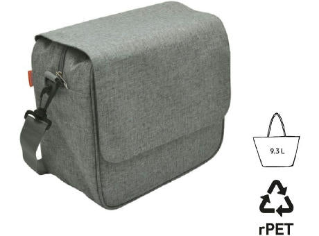 Isotherme Bento-Lunchbag 'Hakone', aus RPET, grau meliert