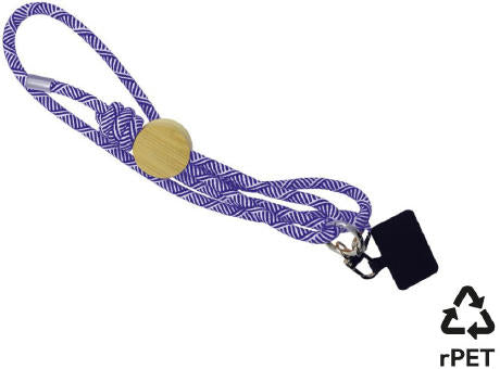 Smartphone-Lanyard 'Madrid', blau RPET