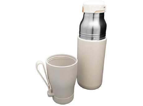 Isolierflasche 'Zeibu', beige, 550 ml