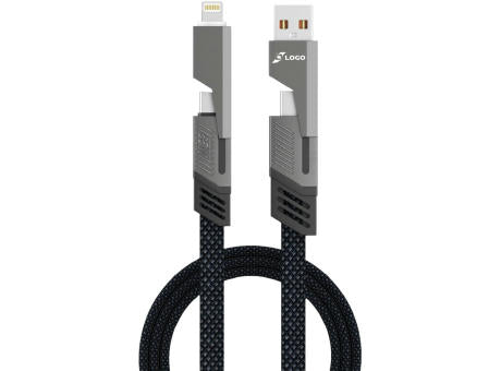 Universelles 4-in-1-Kabel 'Orlando', 1m, anthrazitgrau