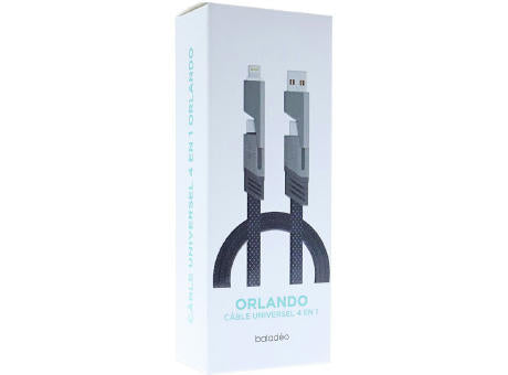 Universelles 4-in-1-Kabel 'Orlando', 1m, anthrazitgrau