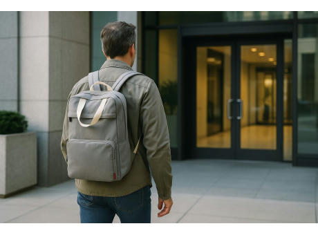 Faltbarer Rucksack 'Cordoba', meliertes Grau RPET