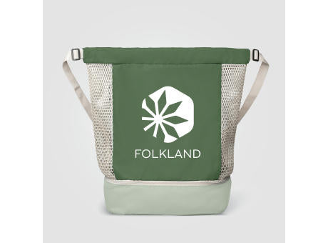 Neri Rucksack mit Kordelzug aus recyceltem Netzgewebe - 45 L