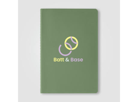 Eilo Notizbuch mit Kontrastnähten aus recyceltem Material – A5
